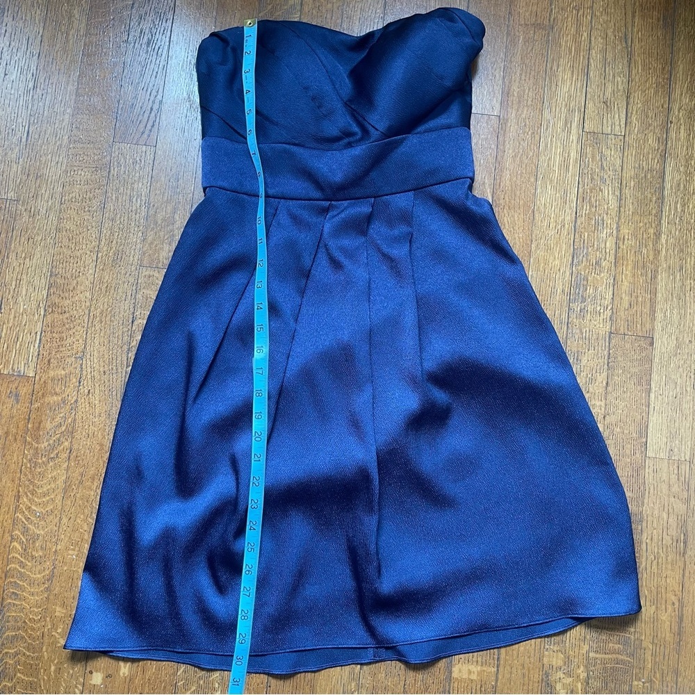 JENNY YOO Strapless Mini Navy Cocktail Dress Sz 2 - Picture 4 of 8